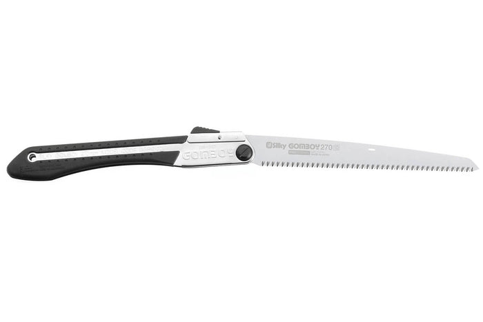 Scie pliante d'élagage Silky Gomboy 121-27 lame droite manche caoutchouc noir 30cm