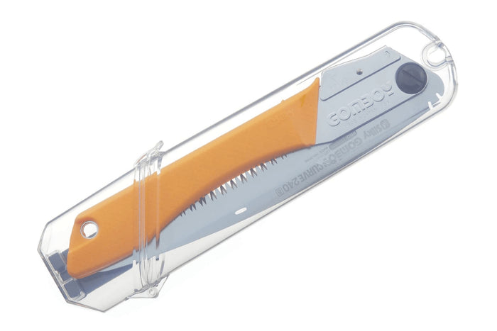 Scie pliante d'élagage Silky Gomboy 717-24 lame courbée manche caoutchouc orange 27cm