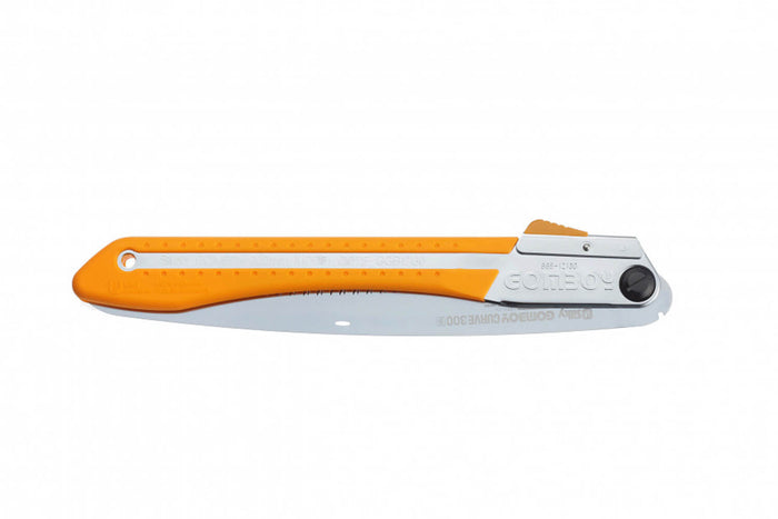 Scie pliante d'élagage Silky Gomboy 717-30 lame courbée manche caoutchouc orange 33cm