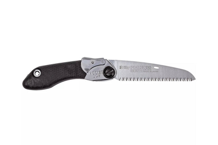 Scie pliante d'élagage Silky Pocketboy 340-13 lame droite manche caoutchouc noir 16cm