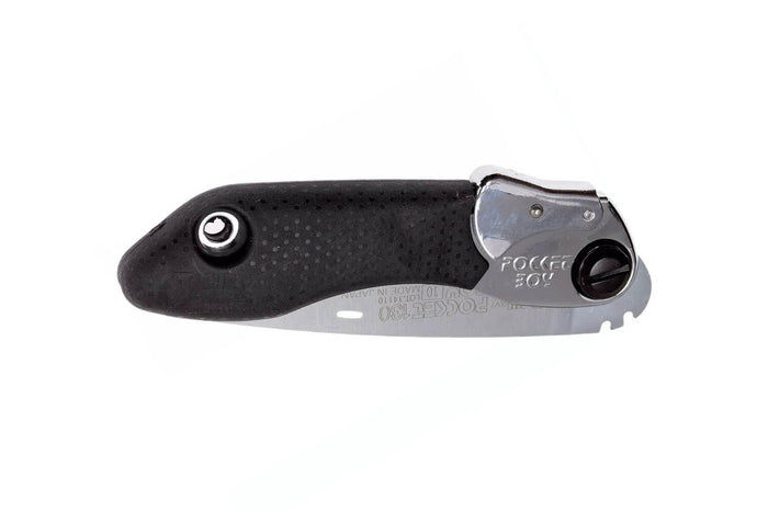 Scie pliante d'élagage Silky Pocketboy 340-13 lame droite manche caoutchouc noir 16cm