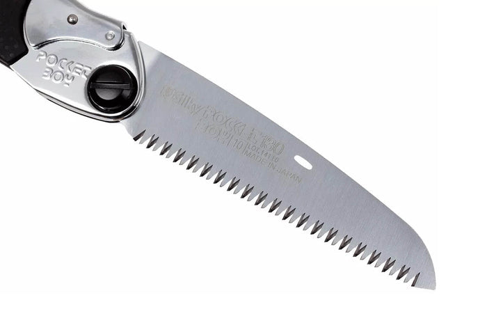 Scie pliante d'élagage Silky Pocketboy 340-13 lame droite manche caoutchouc noir 16cm