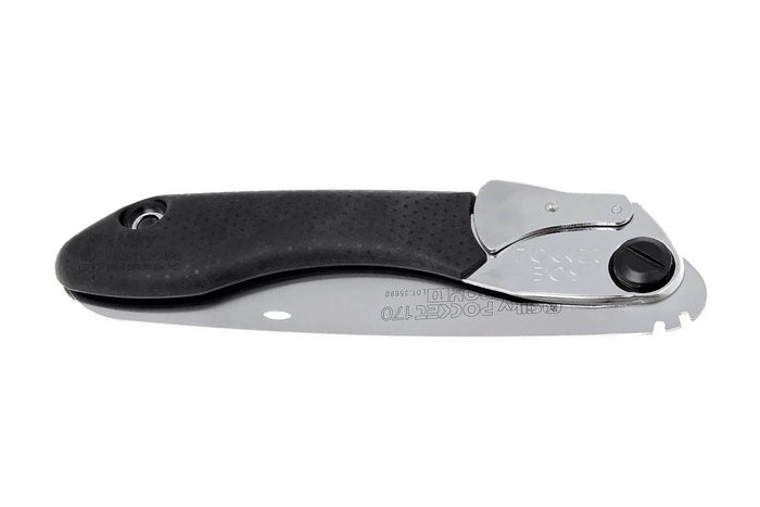 Scie pliante d'élagage Silky Pocketboy 340-17 lame droite manche caoutchouc noir 20cm