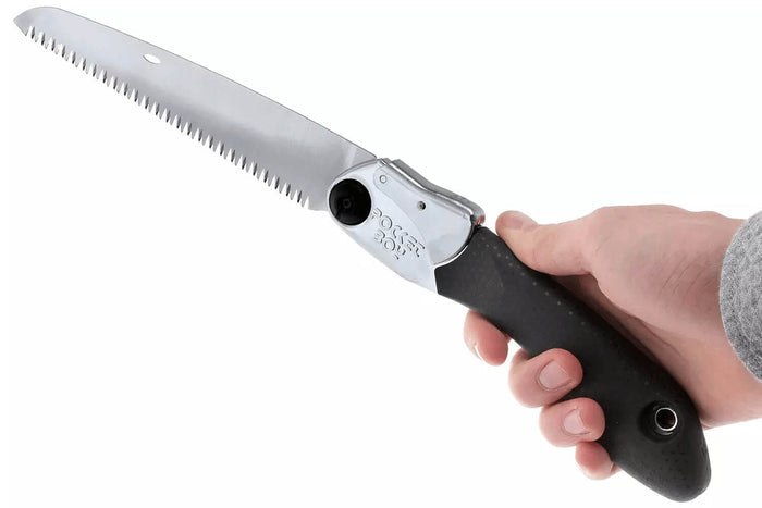 Scie pliante d'élagage Silky Pocketboy 340-17 lame droite manche caoutchouc noir 20cm