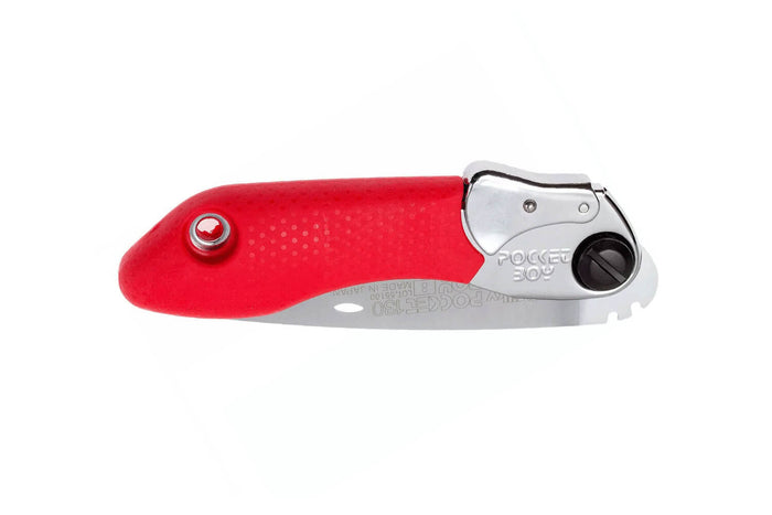 Scie pliante d'élagage Silky Pocketboy 34613 lame droite manche caoutchouc rouge 16cm