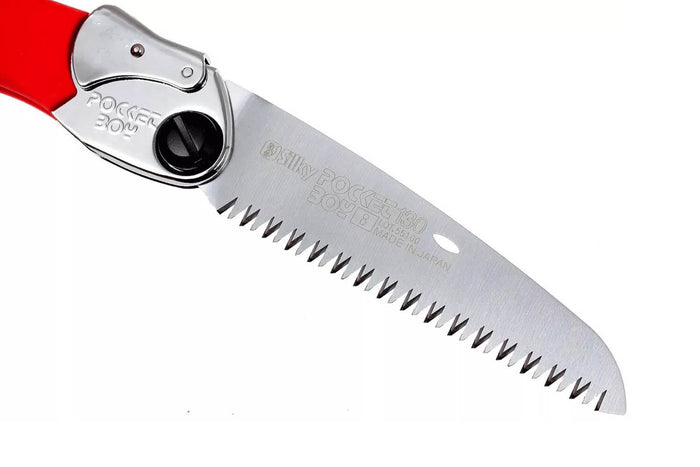 Scie pliante d'élagage Silky Pocketboy 34613 lame droite manche caoutchouc rouge 16cm