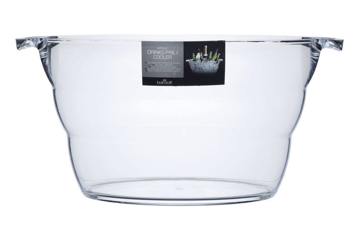 Seau à boissons et refroidisseur de bouteilles ovale Barcraft en acrylique transparent