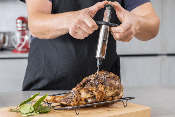 Seringue à marinade MasterClass en acier inox 45ml + 2 aiguilles