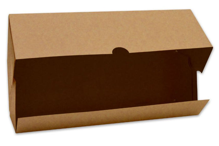 Set 2 boîtes pour cake/bûche Scrapcooking en carton kraft - 35x11x11cm