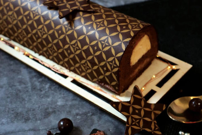 Set 2 feuilles transfert Scrapcooking Couture pour chocolat et bûche