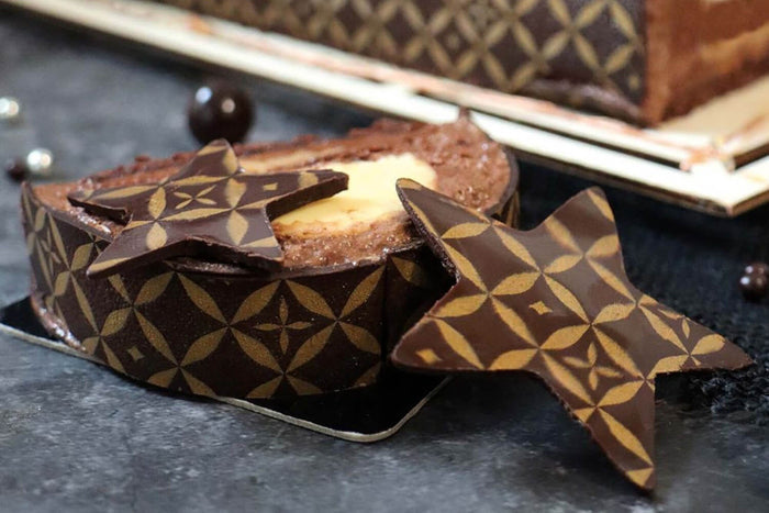 Set 2 feuilles transfert Scrapcooking Couture pour chocolat et bûche