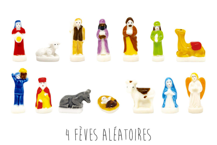 Set 4 fèves santon pour galette des rois