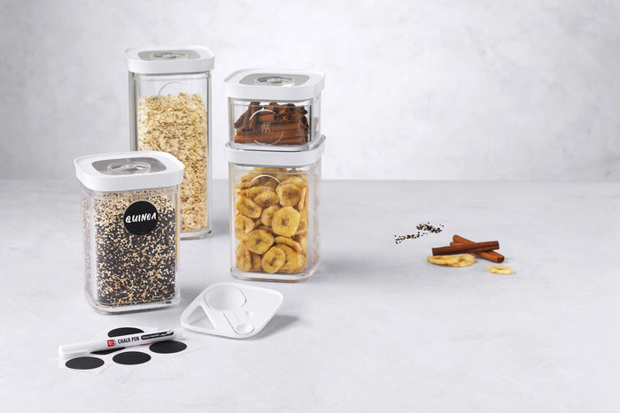 Set 6 pièces Zwilling Fresh & Save Cube taille S 4 boîtes + 1 insert + 1 marqueur