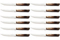 Set de 12 couteaux à steak Tramontina lame crantée manche noirci