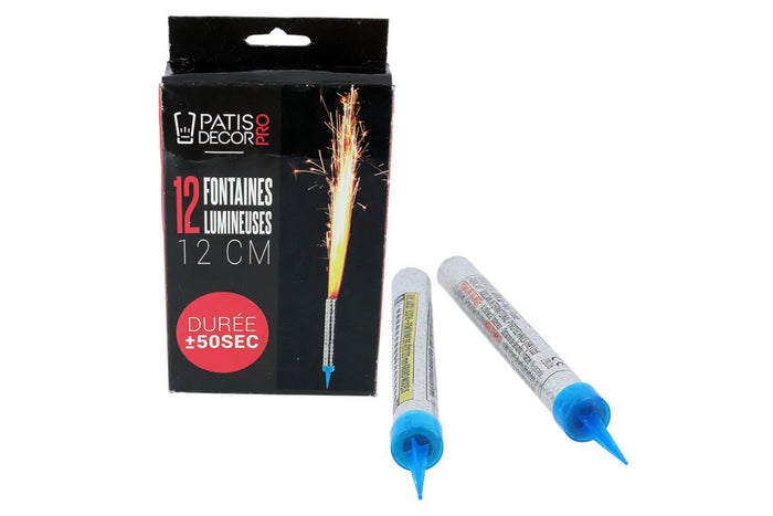 Set de 12 fontaines lumineuses Patisdécor Pro