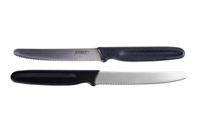 Set de 2 couteaux de cuisine universels Homey's Mölti SVART lame crantée 11cm