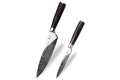 Set de 2 couteaux Kutoyama Black Pakka chef + universel
