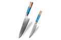 Set de 2 couteaux Kutoyama Damas Azur chef + universel