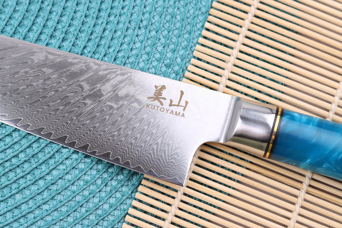 Set de 2 couteaux Kutoyama Damas Azur chef + universel
