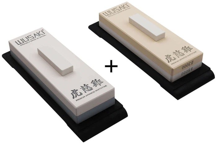 Set de 2 pierres à aiguiser japonaises Wusaki by Suehiro en céramique