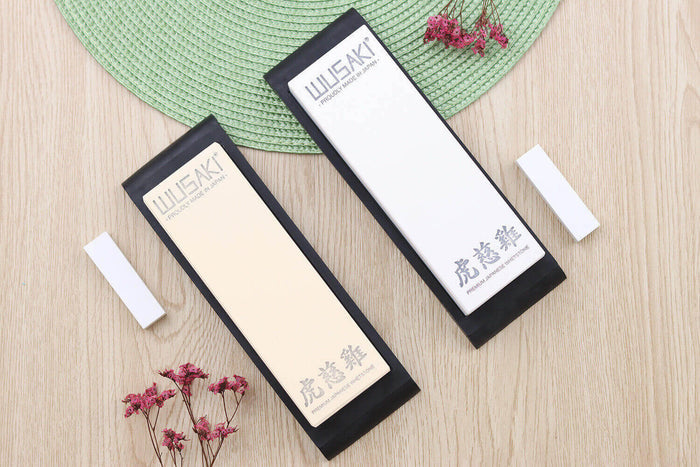 Set de 2 pierres à aiguiser japonaises Wusaki by Suehiro en céramique