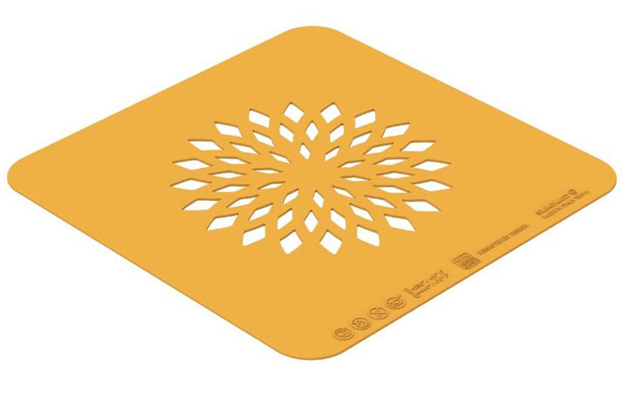 Set de 2 pochoirs en silicone professionnel Silikomart Naturae fleurs de lotus Ø10cm