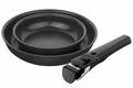 Set de 2 poêles Zwilling Unlock Ceraforme® Titanium en aluminium 20 et 28cm + 1 poignée amovible