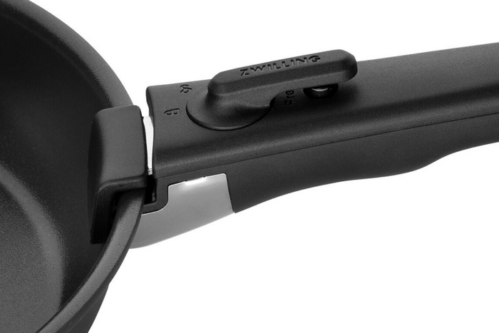 Set de 2 poêles Zwilling Unlock Ceraforme® Titanium en aluminium 20 et 28cm + 1 poignée amovible
