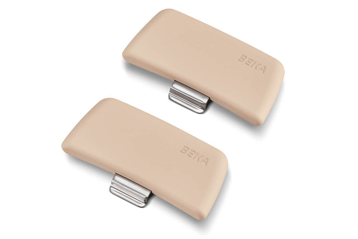 Set de 2 poignées amovibles Beka Evolution en bakélite - Beige