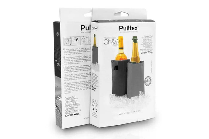 Set de 2 refroidisseurs à vin Pulltex noir et gris réversibles