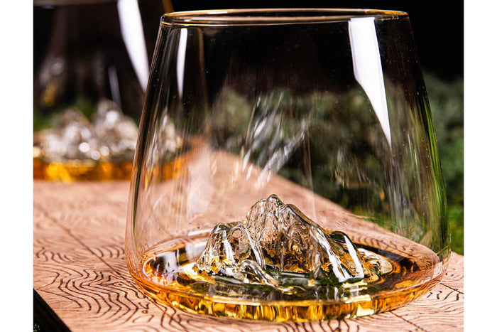 Set de 2 verres à spiritueux Alaskan Maker Topographic Tre Cime & Mont Rosa en verre cristallin