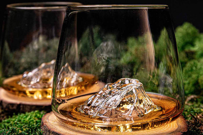 Set de 2 verres à spiritueux Alaskan Maker Topographic Zugspitze & Watzmann en verre cristallin