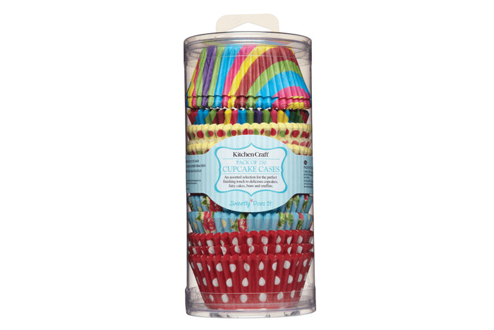 Set de 250 caissettes à cupcakes ou muffins KitchenCraft Sweetly Does It en papier multicolore
