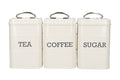 Set de 3 boîtes à thé / café / sucre KitchenCraft Living Nostalgia en acier crème