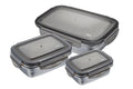 Set de 3 boîtes de conservation au frais Gefu Preppo en acier inox / polymère / silicone