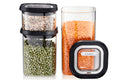 Set de 3 boîtes de conservation Gefu Pantry en verre borosilicate + 9 étiquettes autocollantes