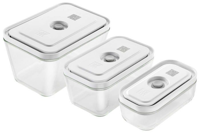 Set de 3 boîtes sous vide Zwilling Fresh & Save S/M/L en verre borosilicate