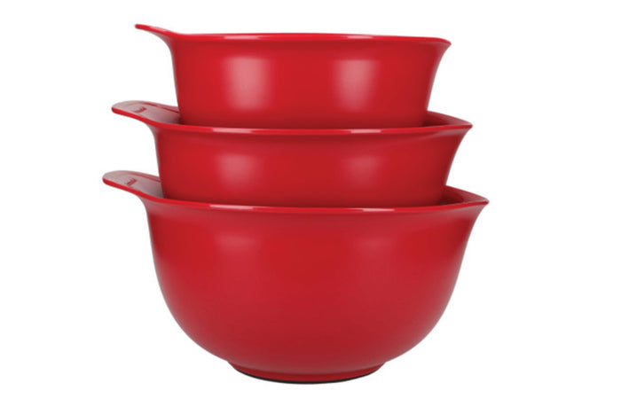 Set de 3 bols à mélanger Kitchen Aid en polymère rouge