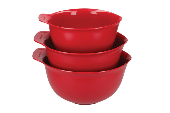 Set de 3 bols à mélanger Kitchen Aid en polymère rouge