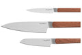Set de 3 couteaux Berghoff Dina Ion lame inox et manche en bois de frêne