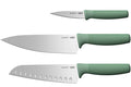 Set de 3 couteaux Berghoff Leo Forest en acier inox et polypropylène vert