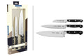 Set de 3 couteaux Tramontina Century lame forgée manche polycarbonate noir