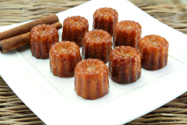 Set de 3 moules à cannelés bordelais en cuivre 5,5 cm