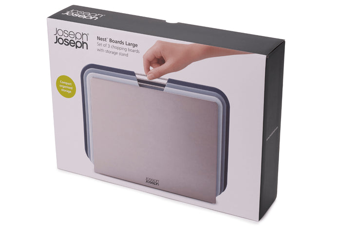 Set de 3 planches à découper Joseph Joseph Nest Boards grand format gris
