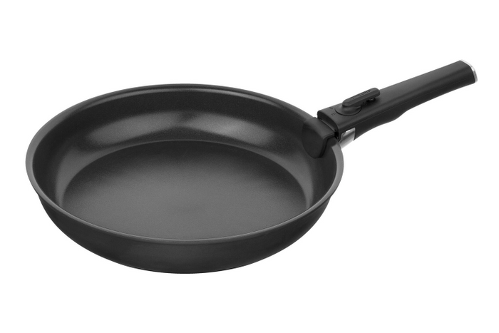 Set de 3 poêles Zwilling Unlock Ceraforme® Titanium en aluminium 20, 24 et 28 cm + 1 poignée amovible