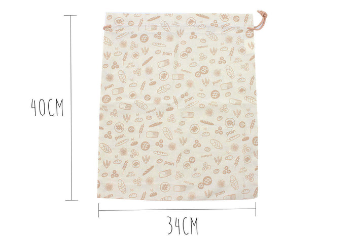 Set de 3 sacs zéro déchet Pebbly en coton biologique pour légumes, pain, vrac