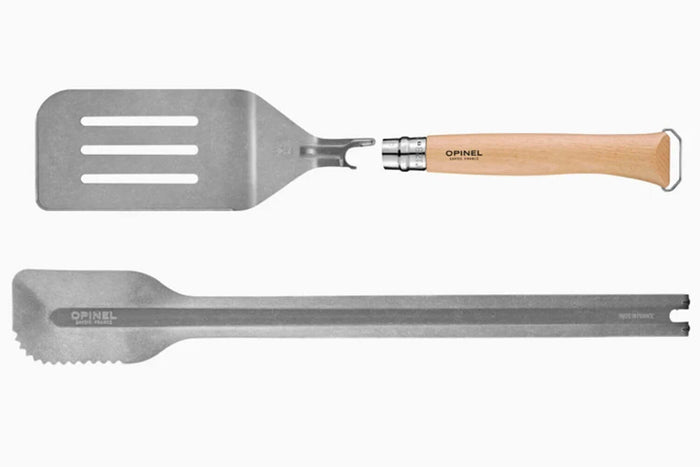 Set de 3 ustensiles à barbecue Opinel spatule à viande + couteau + pince