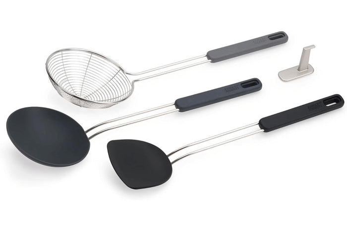 Set de 3 ustensiles de cuisine Joseph Joseph Nest Fusion en silicone et acier avec crochet de suspension