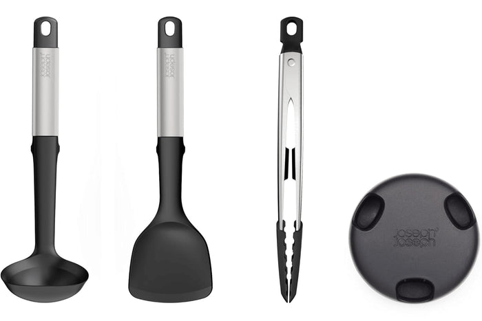 Set de 3 ustensiles Joseph Joseph Elevate Fusion en silicone avec support de rangement