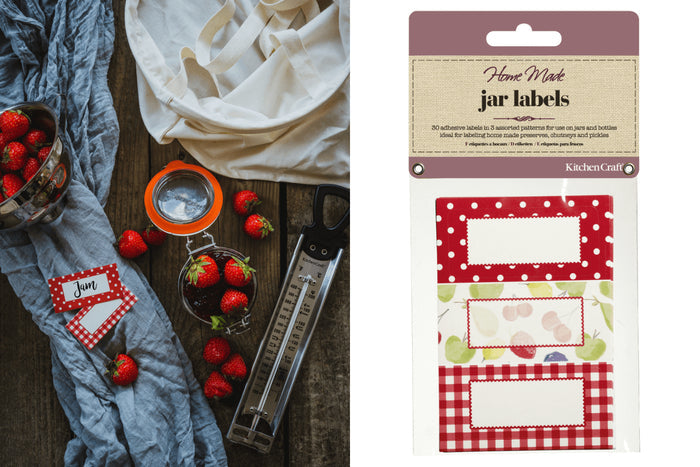 Set de 30 étiquettes de pots à confiture KitchenCraft Home Made Orchard 3 motifs